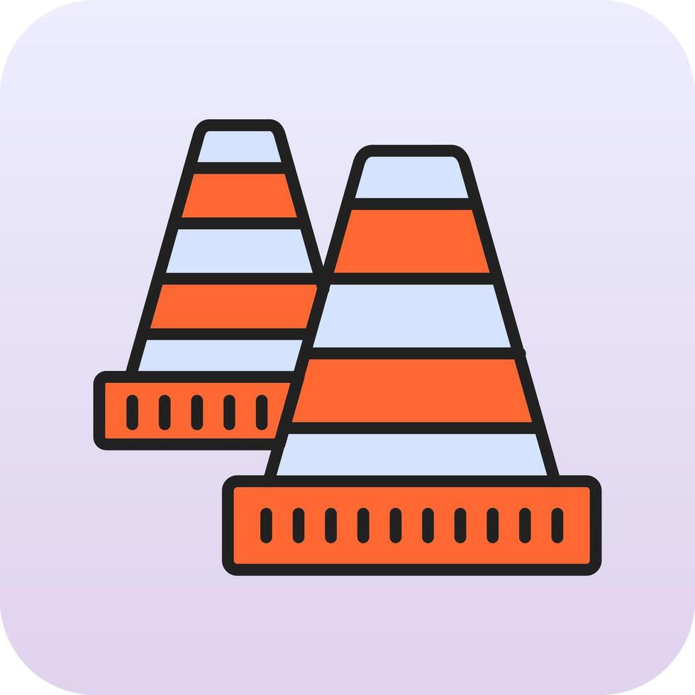 Traffic Cone Vecto Icon vector