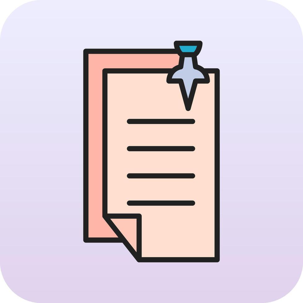 Pin Notes Vecto Icon vector