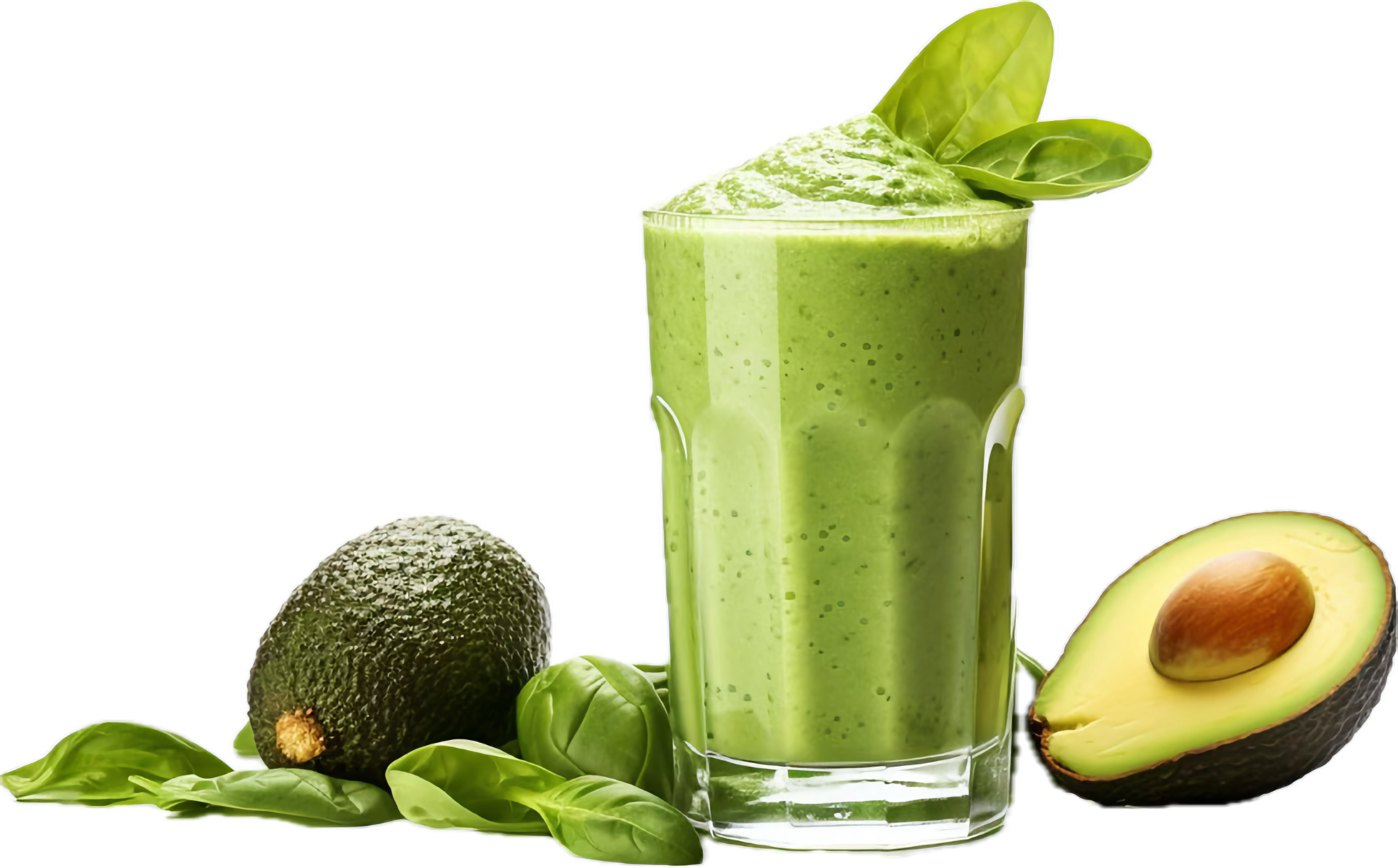 AI generated healthy green smoothie with spinach avocado png 38066844 PNG
