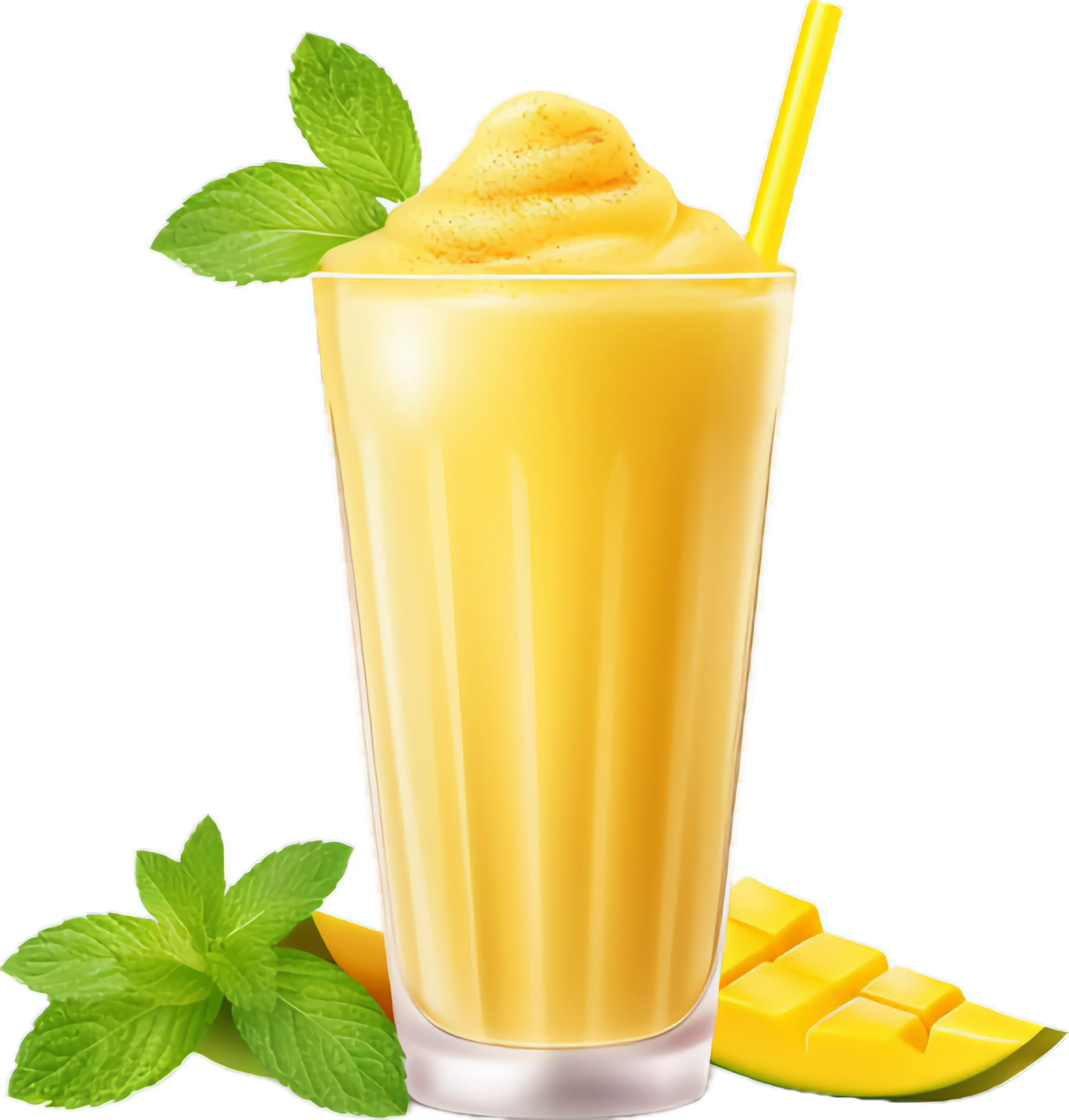 AI generated mango smoothie with mint png 38066865 PNG