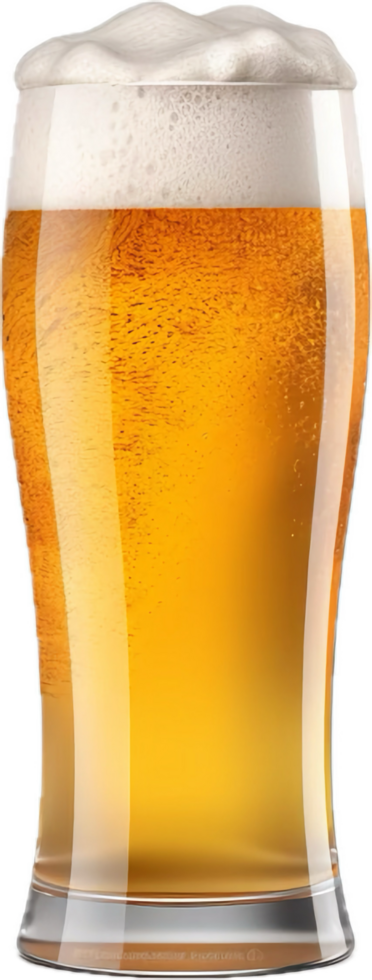 AI generated glass of fresh cold beer png