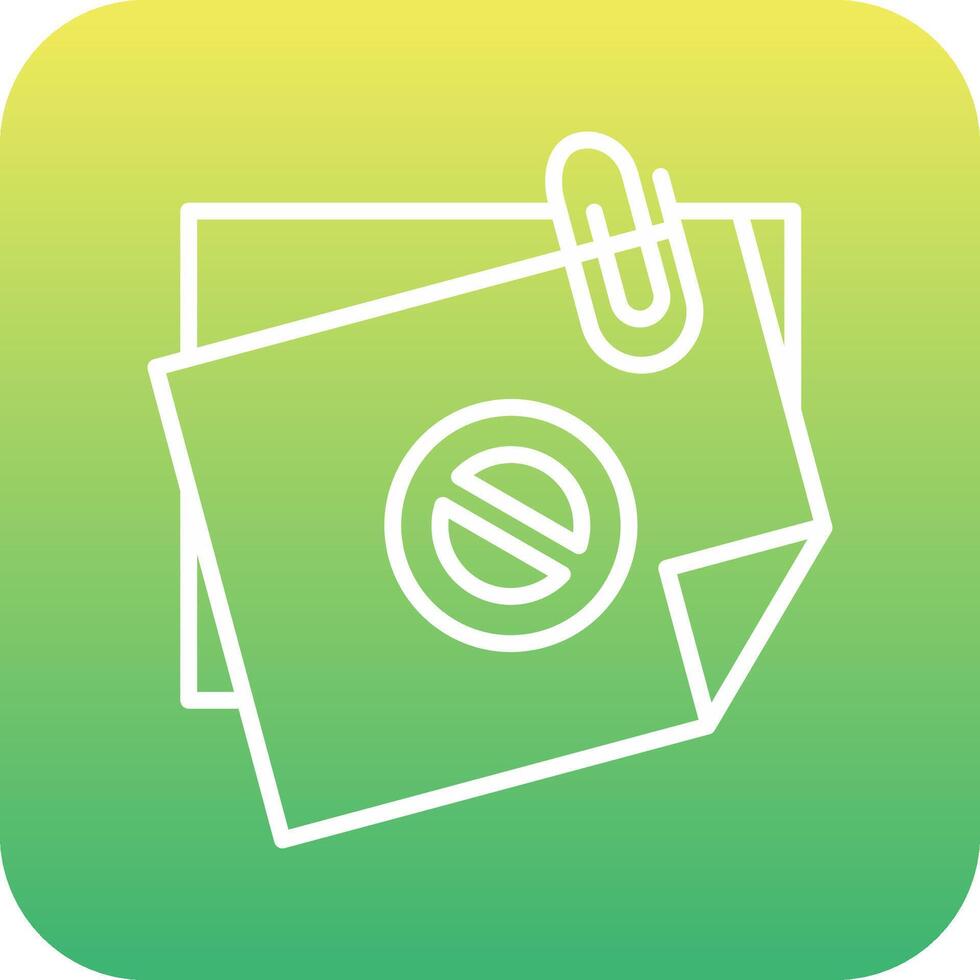 Sticky Notes Ban Vecto Icon vector