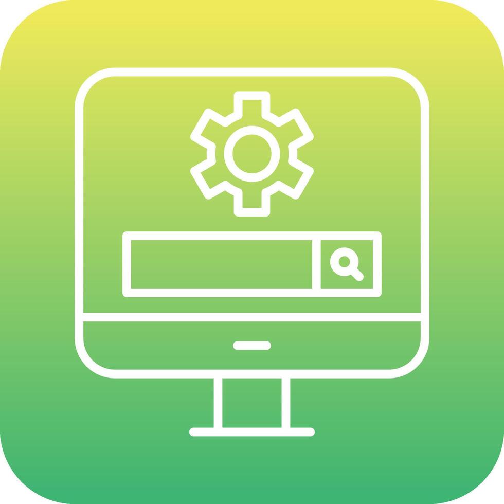 Computer Search Engine Vecto Icon vector