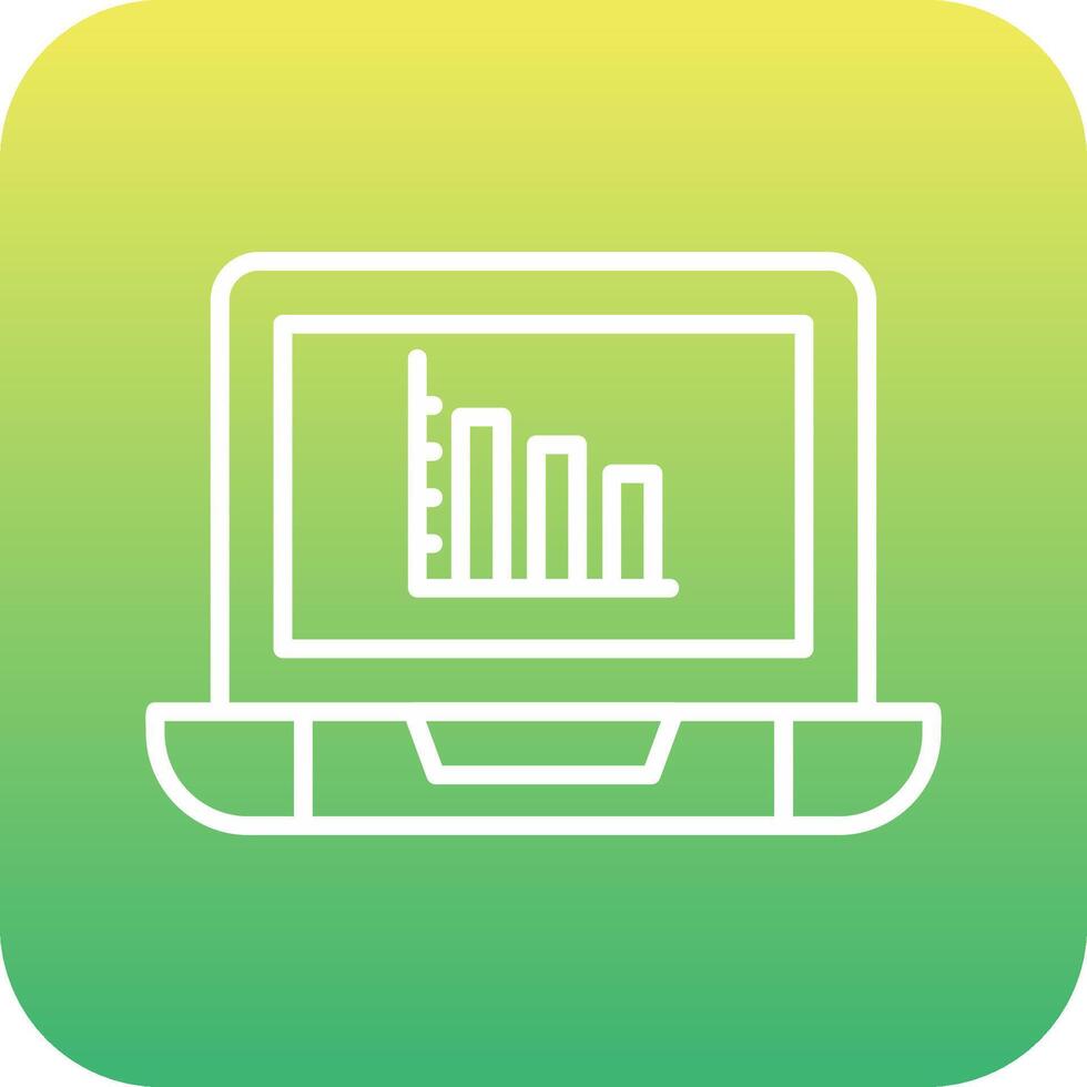 Online Bar Chart Vecto Icon vector