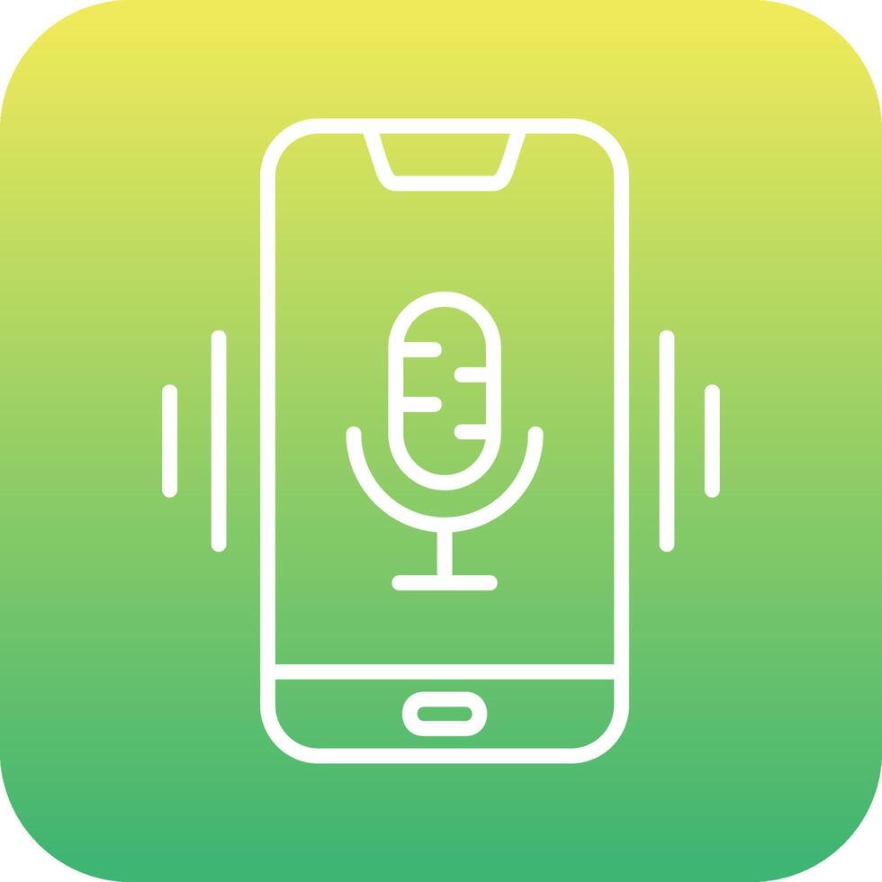 Mobile Voice Assistant Vecto Icon vector
