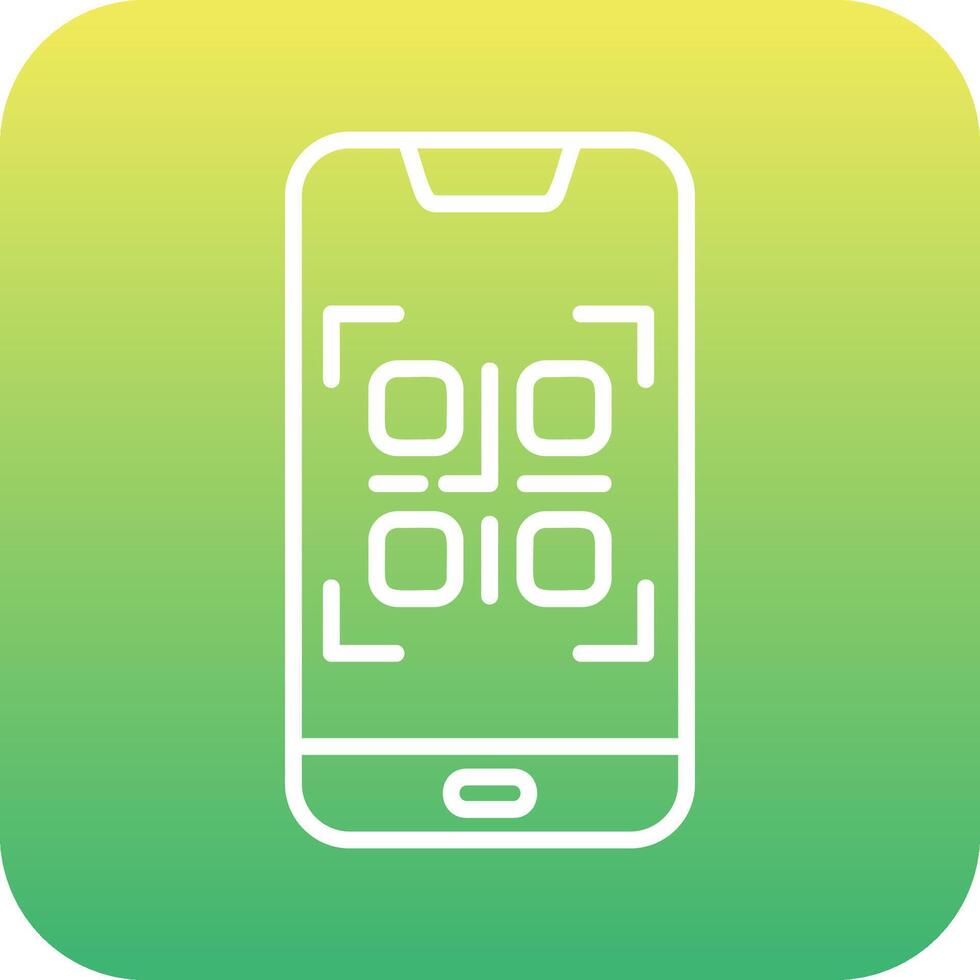 Smartphone QR Code Vecto Icon vector