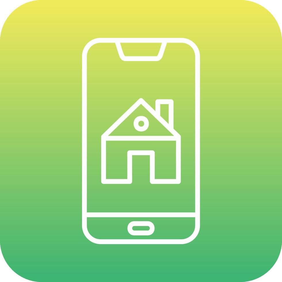 Smartphone House Control Vecto Icon vector