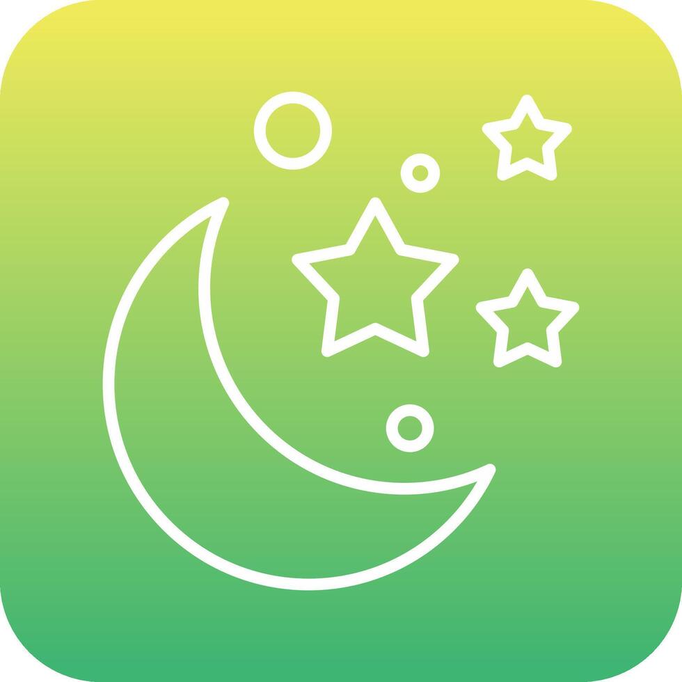 Moon And Stars Vecto Icon vector