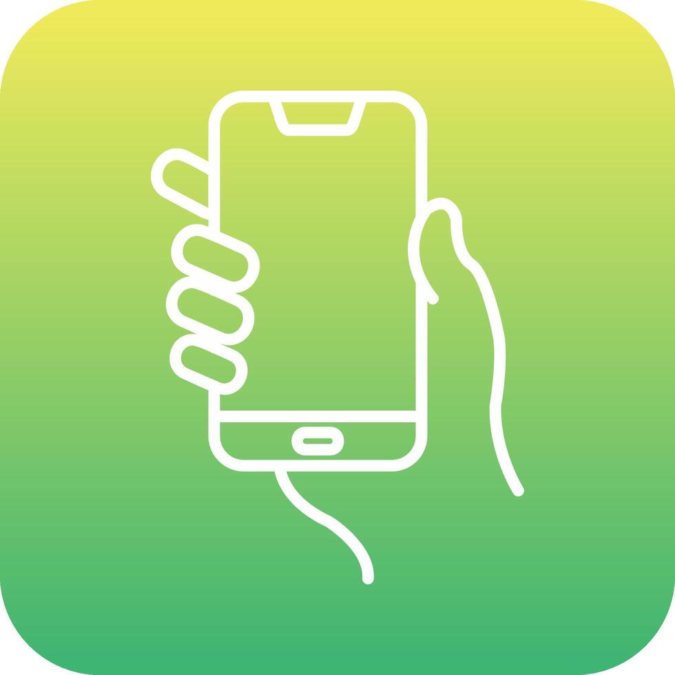 Hands holding mobile phone Vecto Icon vector