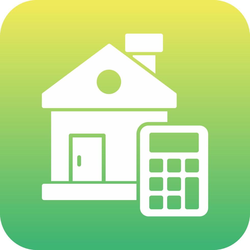 House Cost Calculator Vecto Icon vector