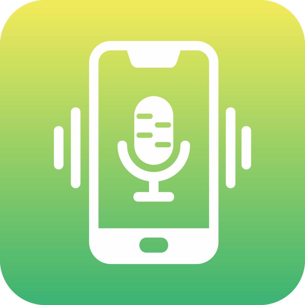 Mobile Voice Assistant Vecto Icon vector