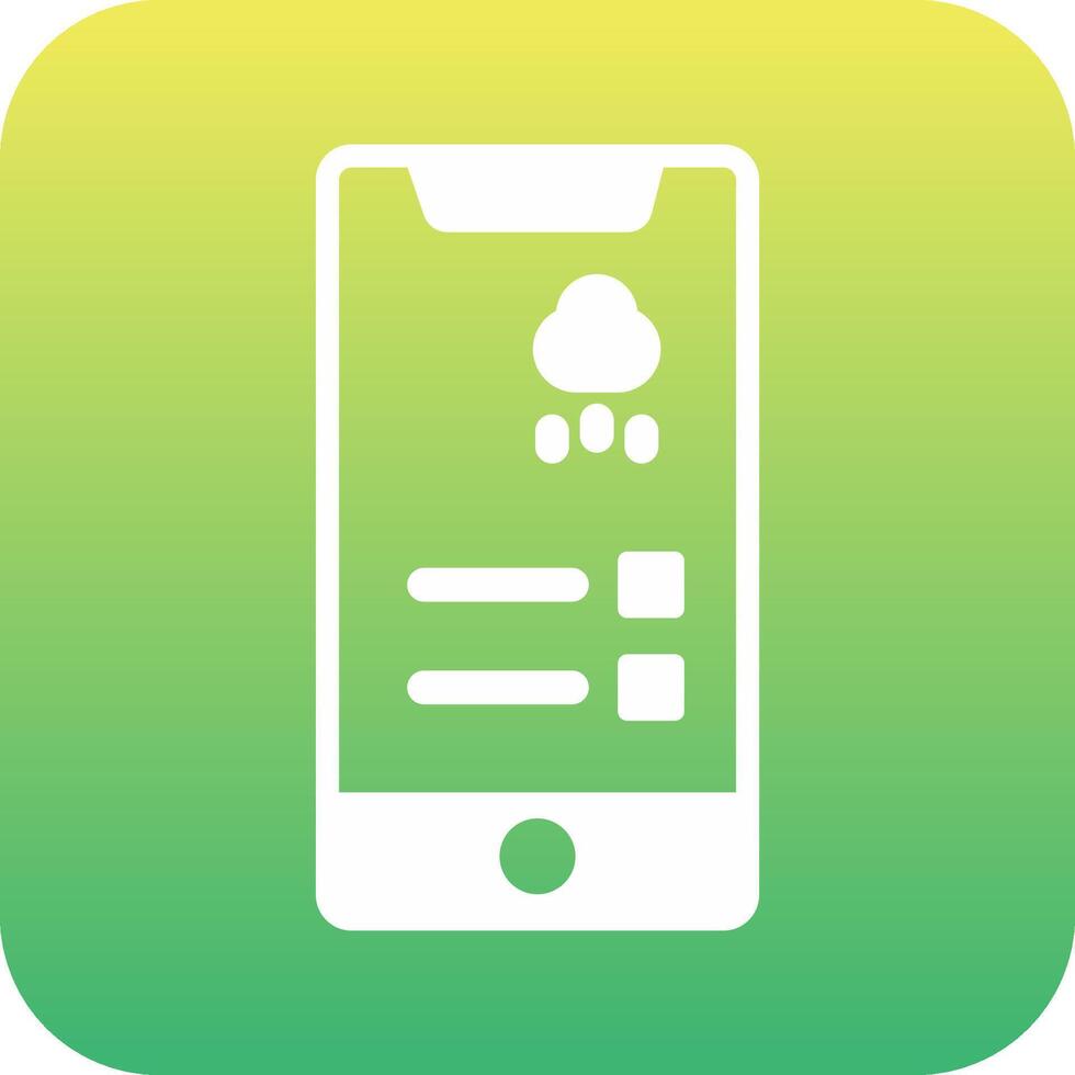 Phone Weather Forcast Vecto Icon vector