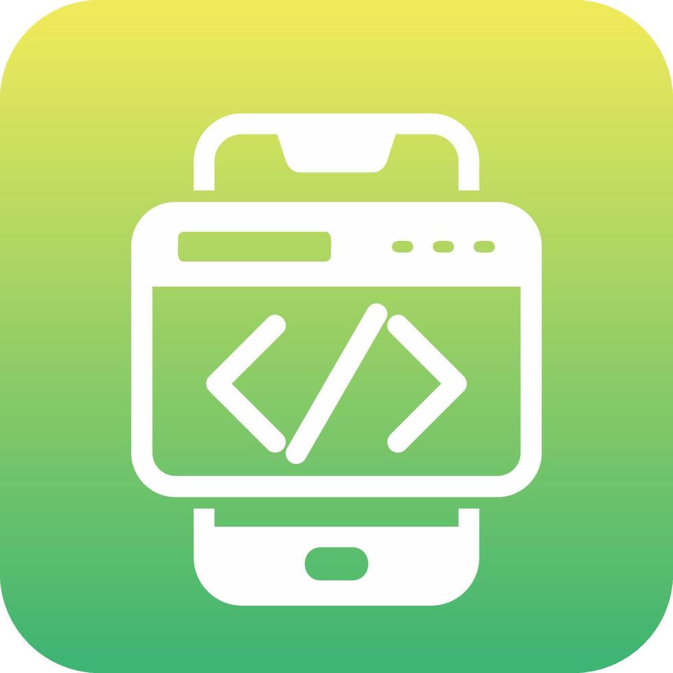 Smartphone Coding Vecto Icon vector