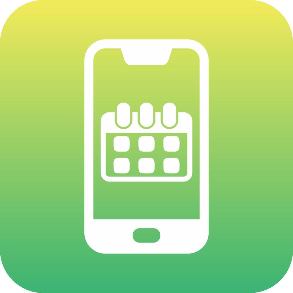 Smartphone Calendar Vecto Icon vector