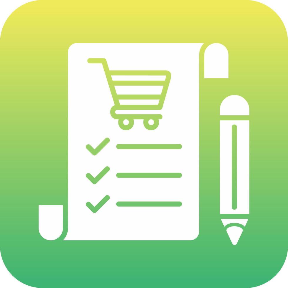 Shopping List Vecto Icon vector