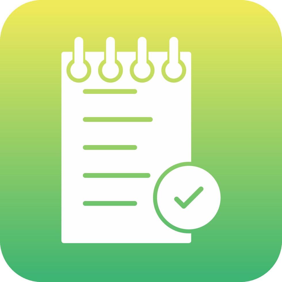 Notes Completed Vecto Icon vector