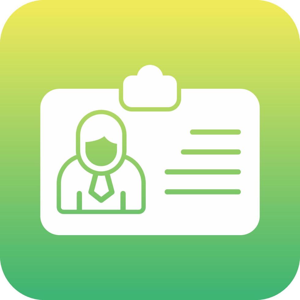 Office Entry Card Vecto Icon vector