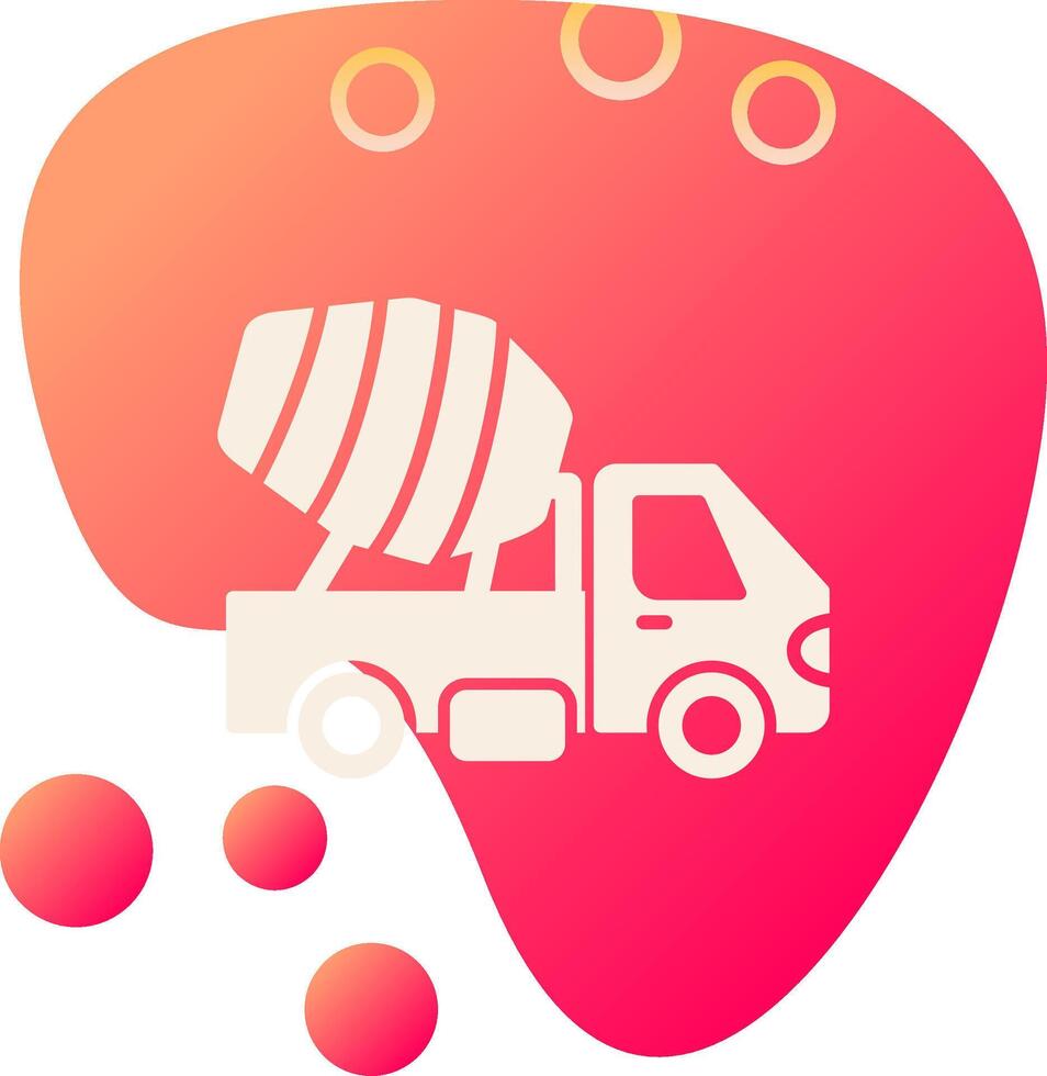 Cement Truck Vecto Icon vector