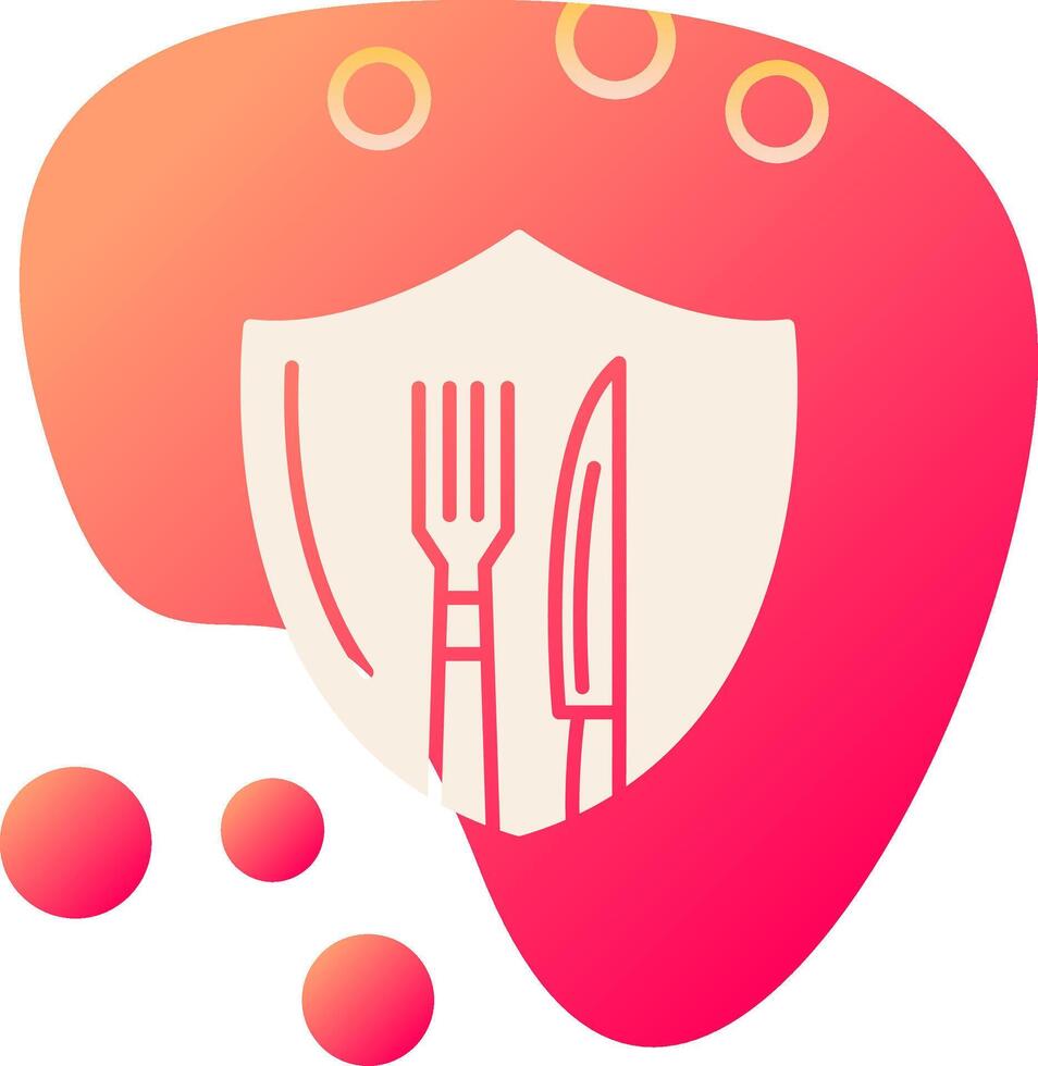 Cutlery Shield Vecto Icon vector