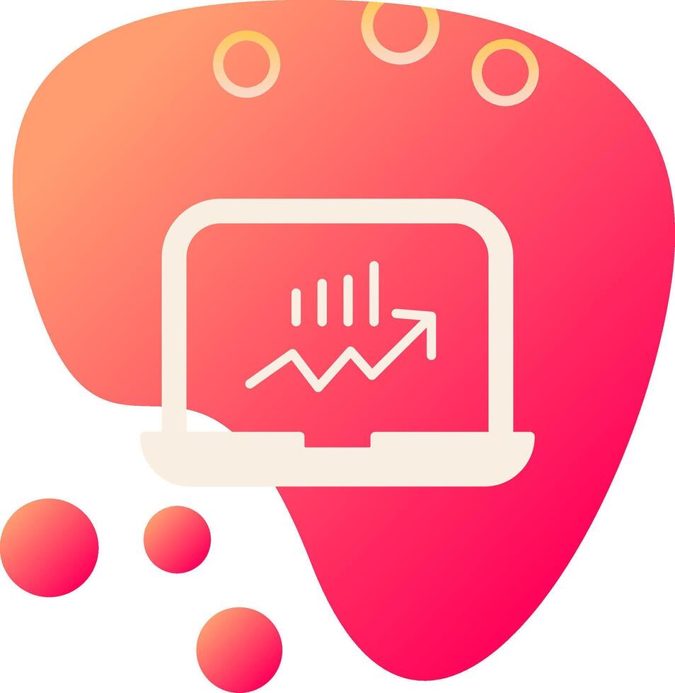 Stocks Monitoring Vecto Icon vector