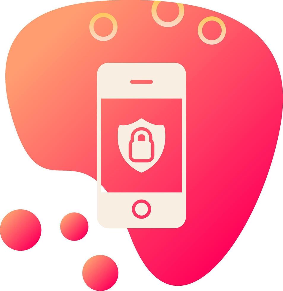 Mobile Security Vecto Icon vector