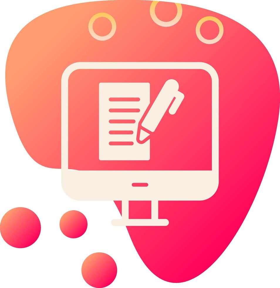 Computer Copywriting Vecto Icon vector