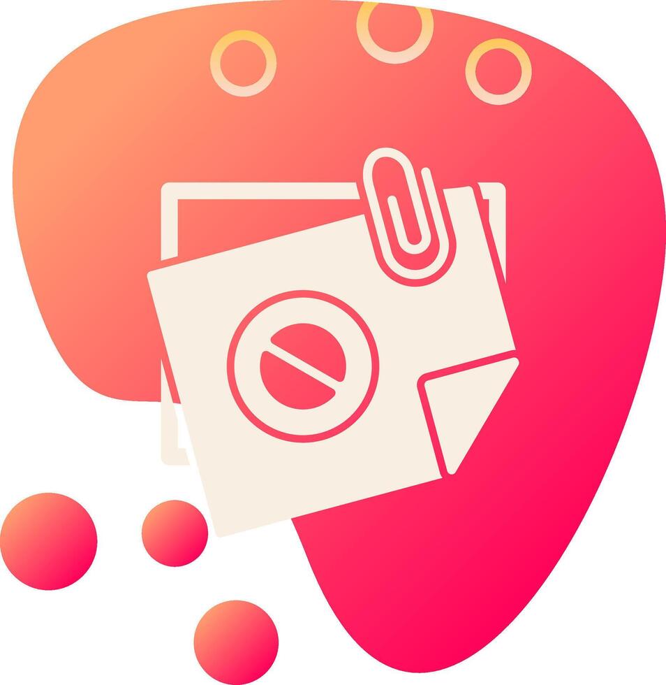 Sticky Notes Ban Vecto Icon vector