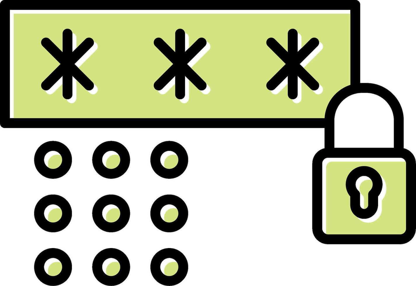 Passcode Vecto Icon vector