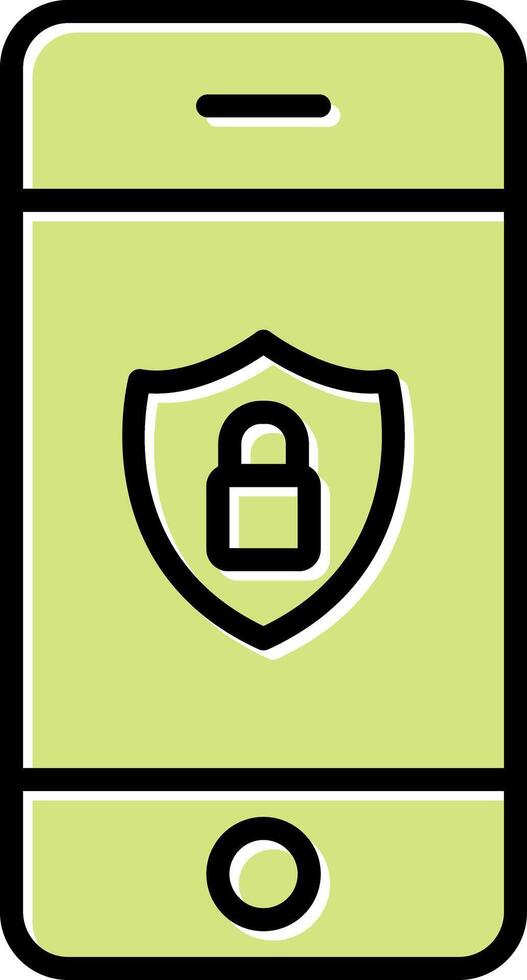 Mobile Security Vecto Icon vector