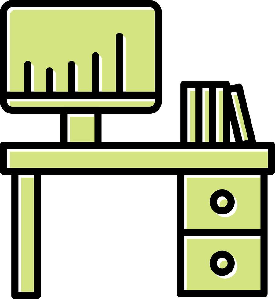 Office Desk Vecto Icon vector