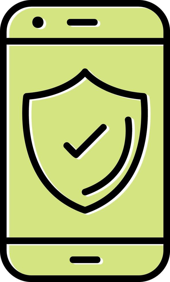Phone Shield Vecto Icon vector