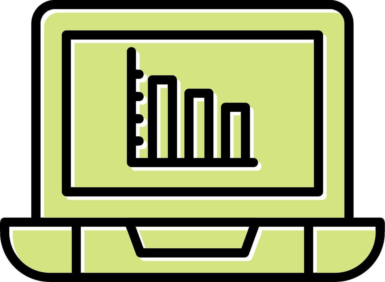 Online Bar Chart Vecto Icon vector