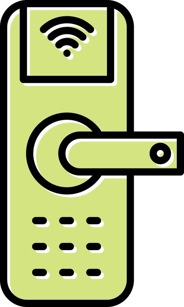 Smart Door Vecto Icon vector