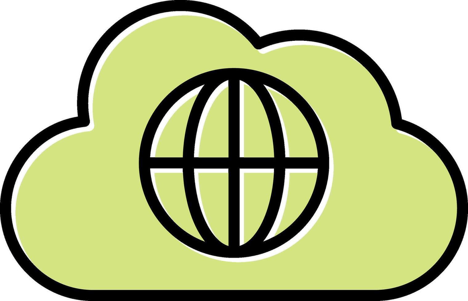 mundo nube vecto icono vector