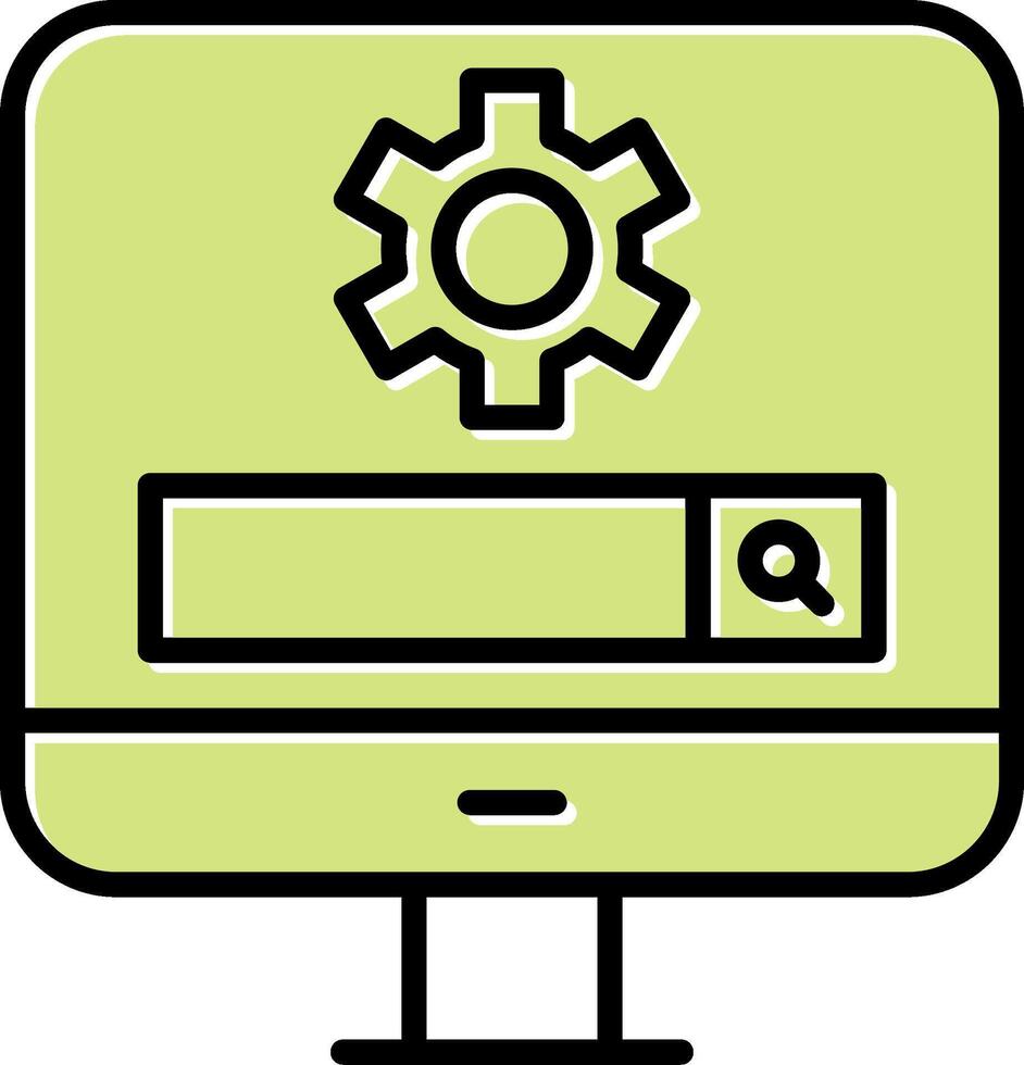 Computer Search Engine Vecto Icon vector