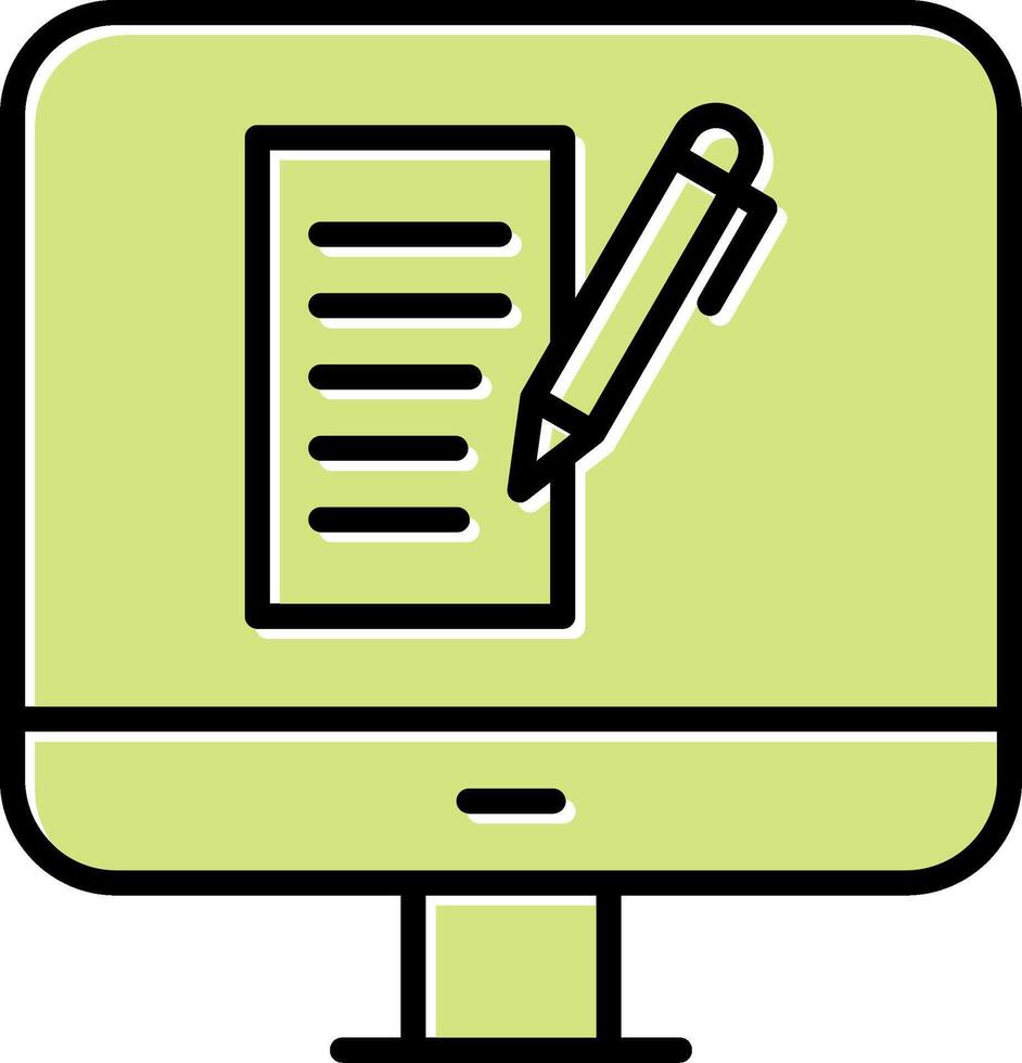 Computer Copywriting Vecto Icon vector