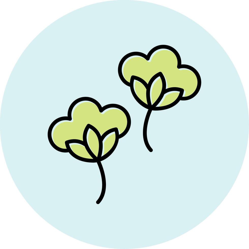 Cotton Flowers Vecto Icon vector