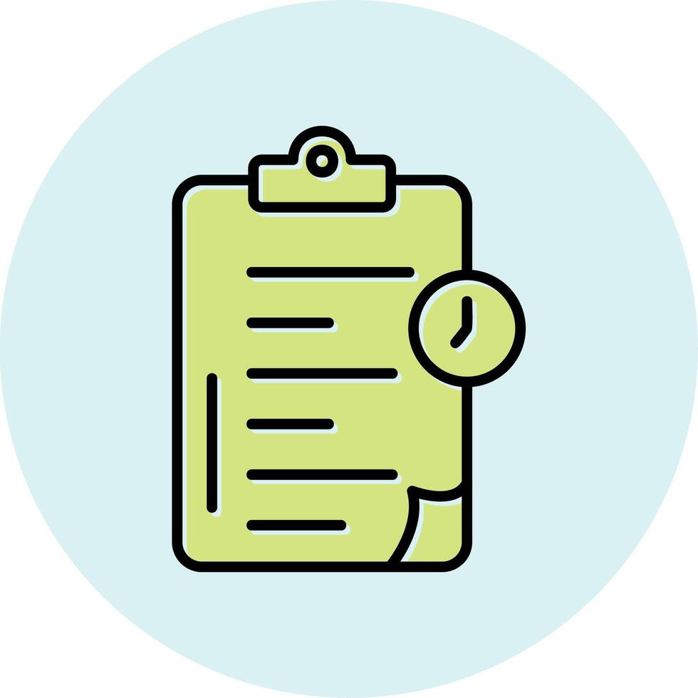 Time Clipboard Vecto Icon vector