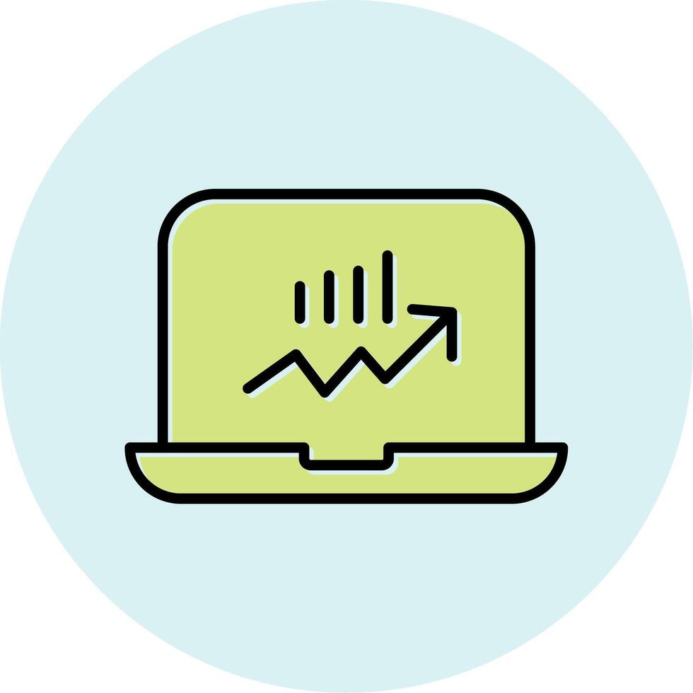 Stocks Monitoring Vecto Icon vector