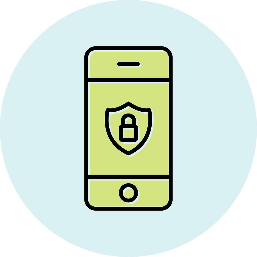 Mobile Security Vecto Icon vector