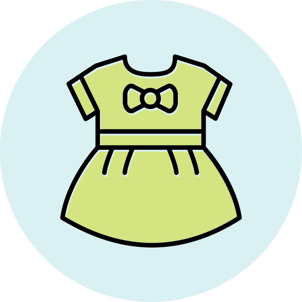 Baby Girls Dress Vecto Icon vector