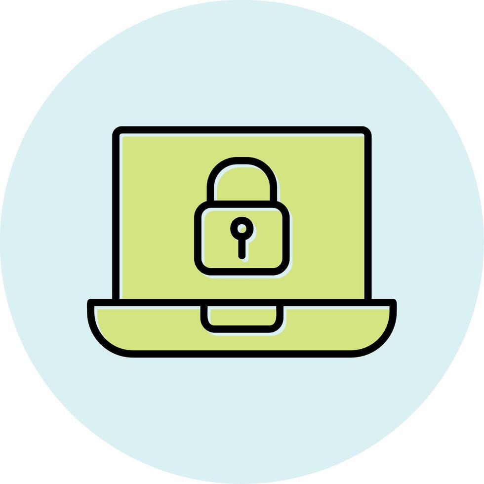 Laptop Lock Vecto Icon vector
