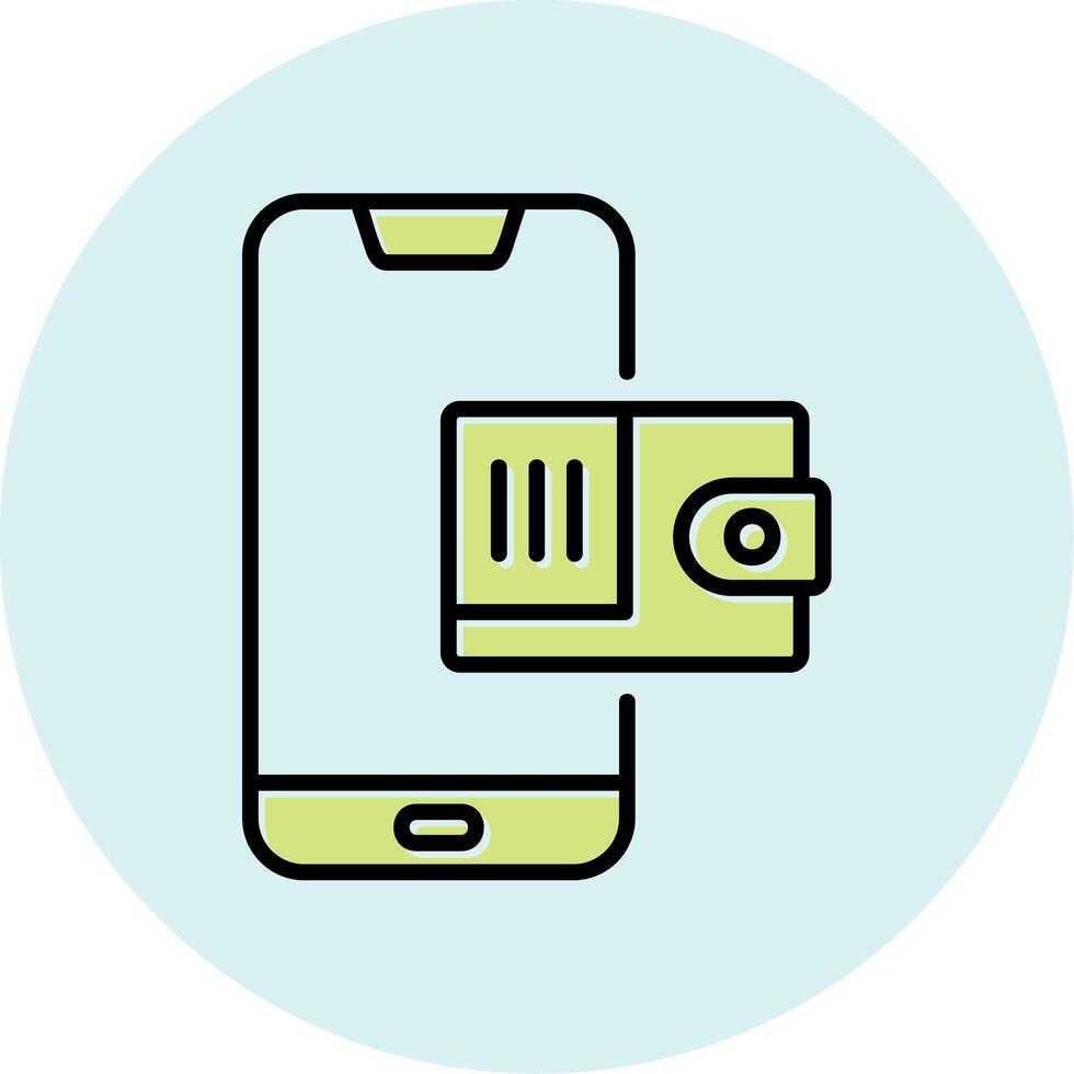 Mobile Wallet Vecto Icon vector