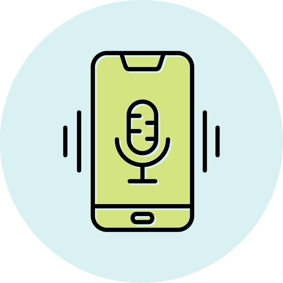 Mobile Voice Assistant Vecto Icon vector
