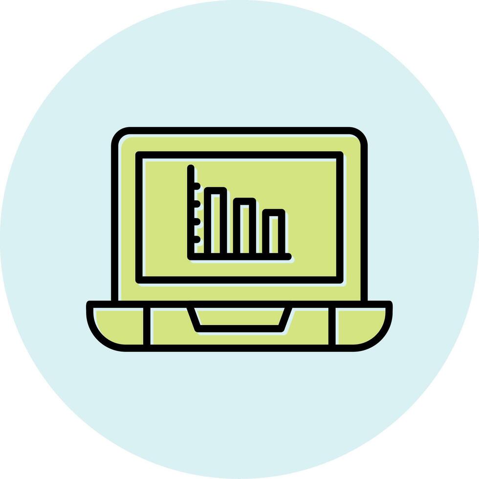 Online Bar Chart Vecto Icon vector