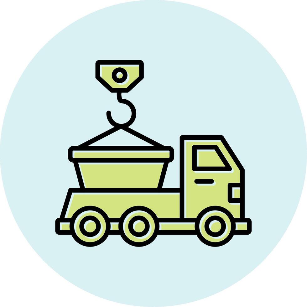 Skip Truck Vecto Icon vector