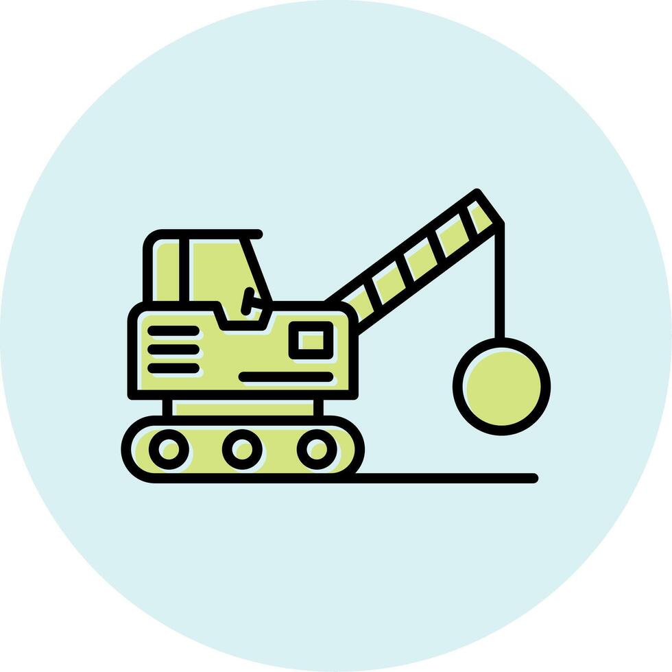 Demolition Truck Vecto Icon vector