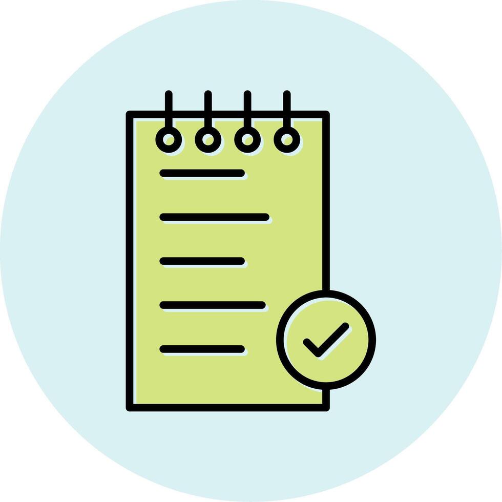Notes Completed Vecto Icon vector