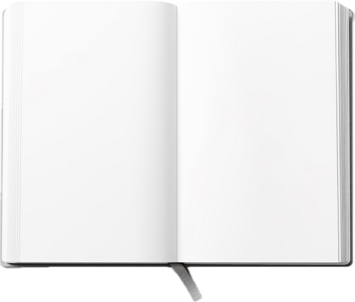 AI generated blank writing book png