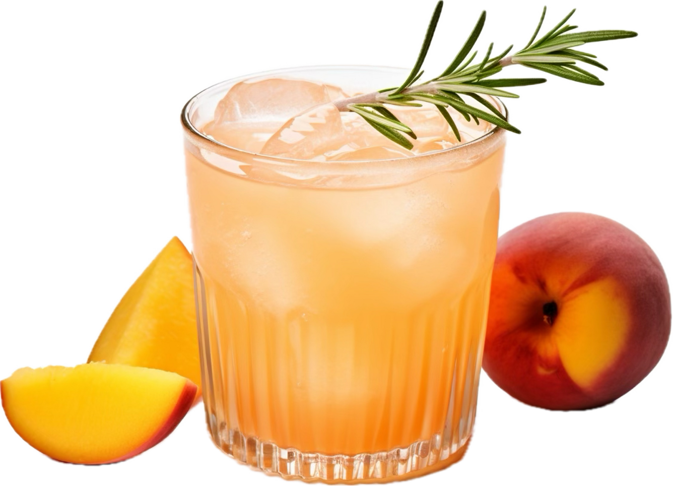 AI generated homemade vitamin summer fresh orange peach lemonade with